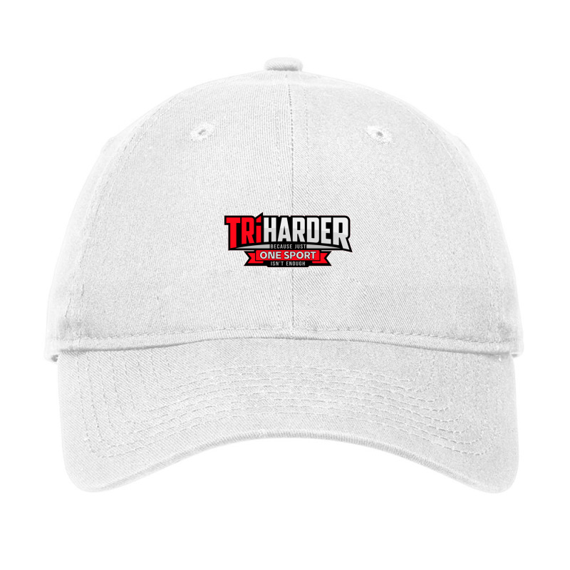 Tri Harder  Cool Design For Triathletes Adjustable Cap by YAMARIMULERO | Artistshot