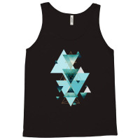 Geometric Triangle Compilation In Teal Tank Top | Artistshot