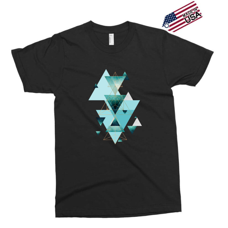 Geometric Triangle Compilation In Teal Exclusive T-shirt | Artistshot