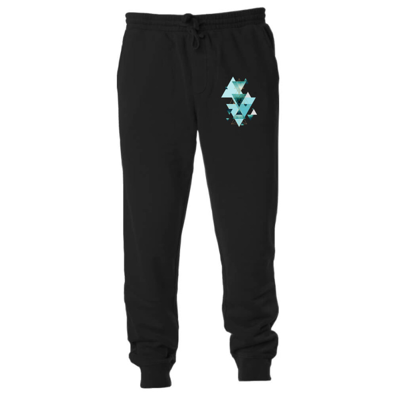 Geometric Triangle Compilation In Teal Unisex Jogger | Artistshot