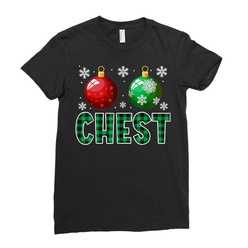 Chest Nuts Christmas Light Matching Couple Chestnuts Ladies Fitted T-Shirt by Uniform | Artistshot