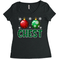 Chest Nuts Christmas Light Matching Couple Chestnuts Women's Triblend Scoop T-shirt | Artistshot