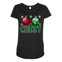 Chest Nuts Christmas Light Matching Couple Chestnuts Maternity Scoop Neck T-shirt | Artistshot