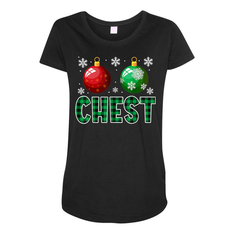 Chest Nuts Christmas Light Matching Couple Chestnuts Maternity Scoop Neck T-shirt by Uniform | Artistshot