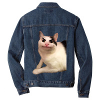 Beluga Discord Funny Cat Angry Version Men Denim Jacket | Artistshot