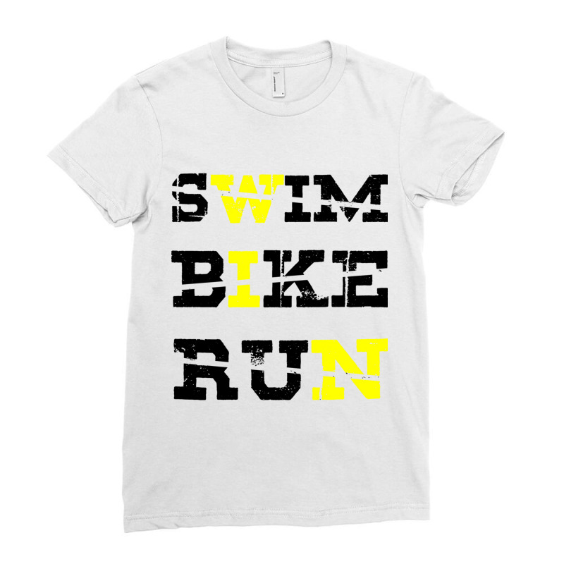 Triathlon Ladies Fitted T-Shirt by YAMARIMULERO | Artistshot