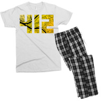 Pittsburgh 412 Black And Yellow City Street Map Tank Top Men's T-shirt Pajama Set | Artistshot