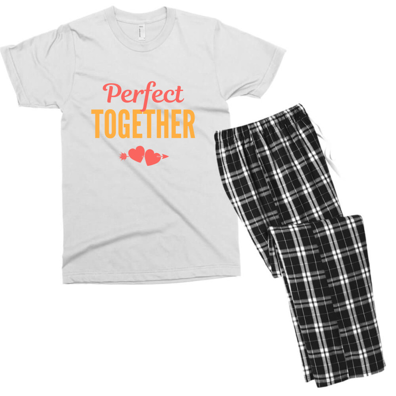 Orange And Yellow Modern Couples Men's T-shirt Pajama Set | Artistshot