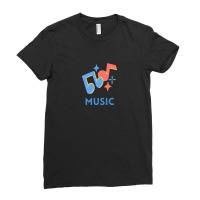 Music Minimal Abstract Art Ladies Fitted T-shirt | Artistshot