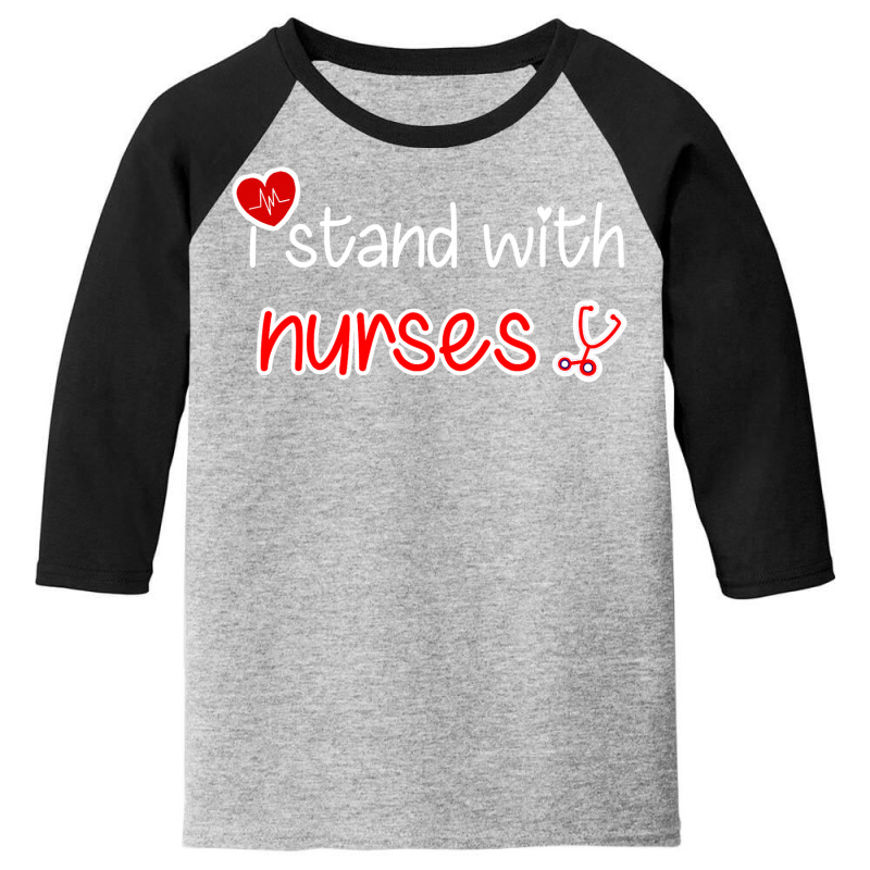 I Stand With Nurses Youth 3/4 Sleeve | Artistshot