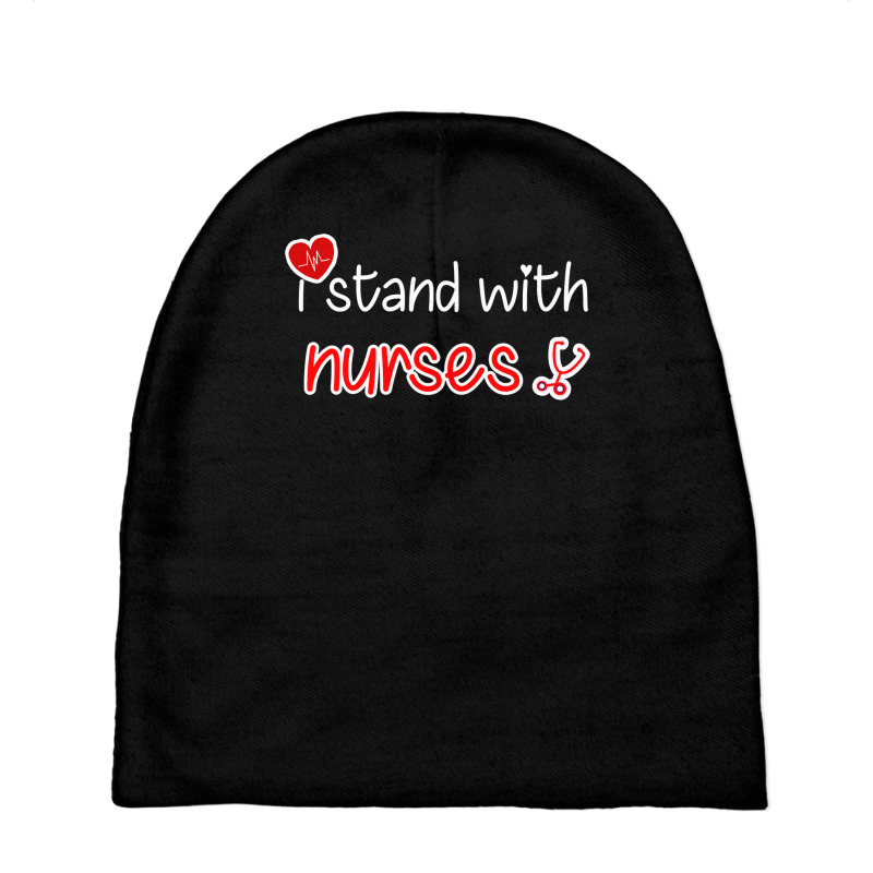 I Stand With Nurses Baby Beanies | Artistshot