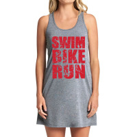 Swim Bike Run, Triathlon Tank Dress | Artistshot