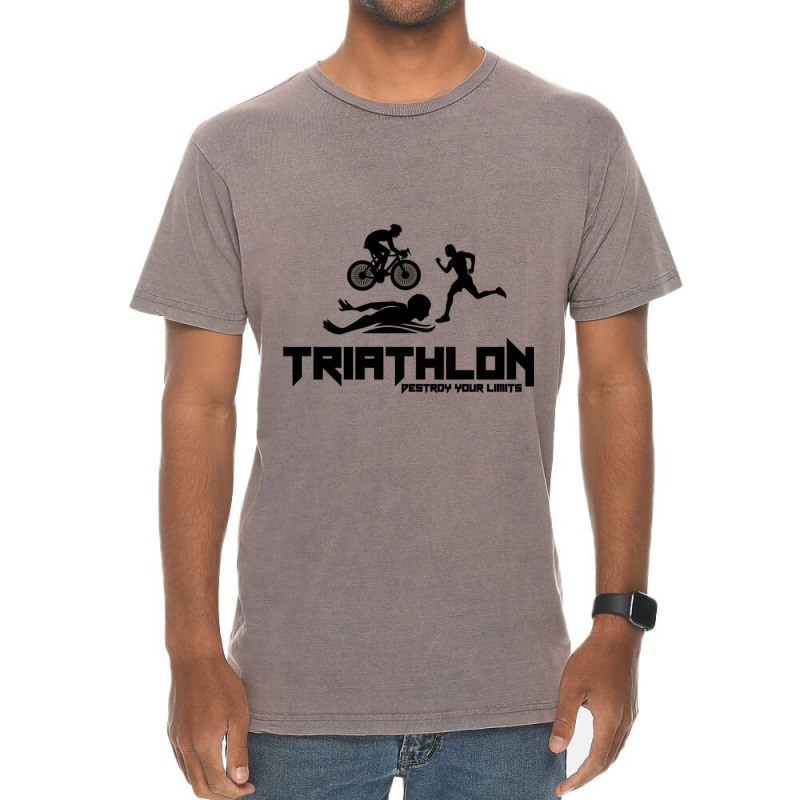 Triathlon Vintage T-Shirt by YAMARIMULERO | Artistshot