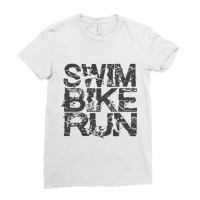 Triathlon   Swim Bike Run Triathlete Ladies Fitted T-shirt | Artistshot