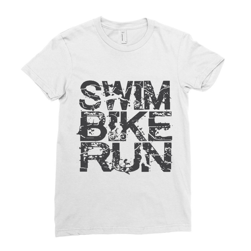 Triathlon   Swim Bike Run Triathlete Ladies Fitted T-Shirt by YAMARIMULERO | Artistshot