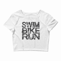 Triathlon   Swim Bike Run Triathlete Crop Top | Artistshot