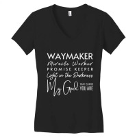 Christian Waymaker Bible Quotes Faith Women's V-neck T-shirt | Artistshot