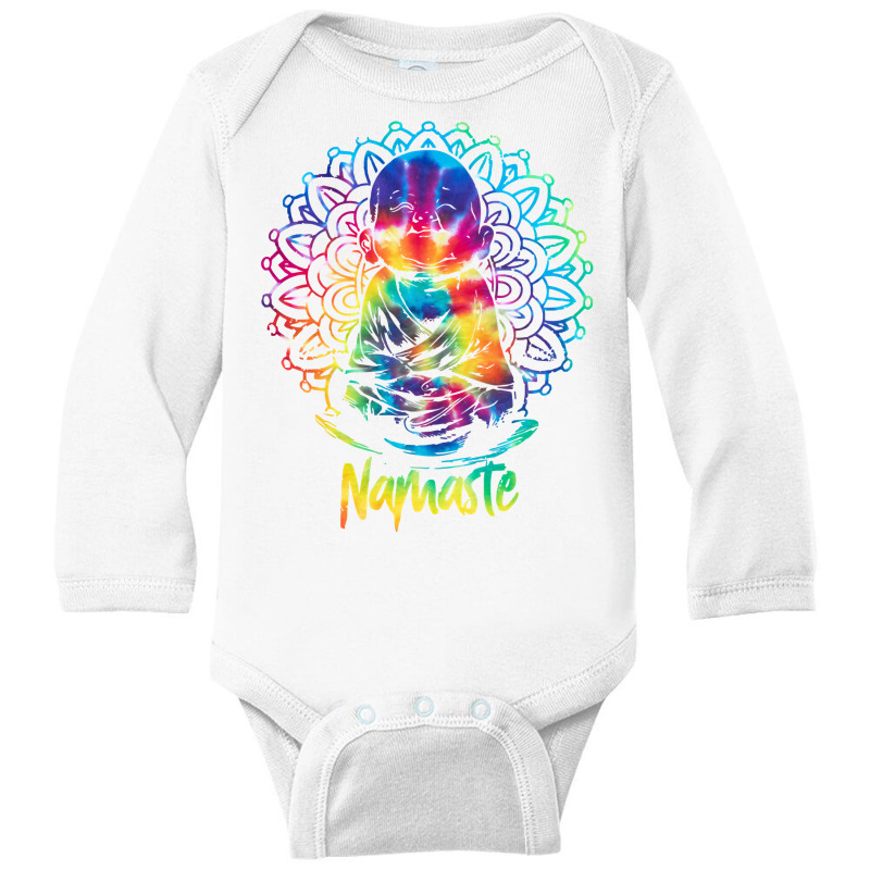 Namaste Zen Yoga Meditate Workout Meditation Pullover Hoodie Long Sleeve Baby Bodysuit by cm-arts | Artistshot