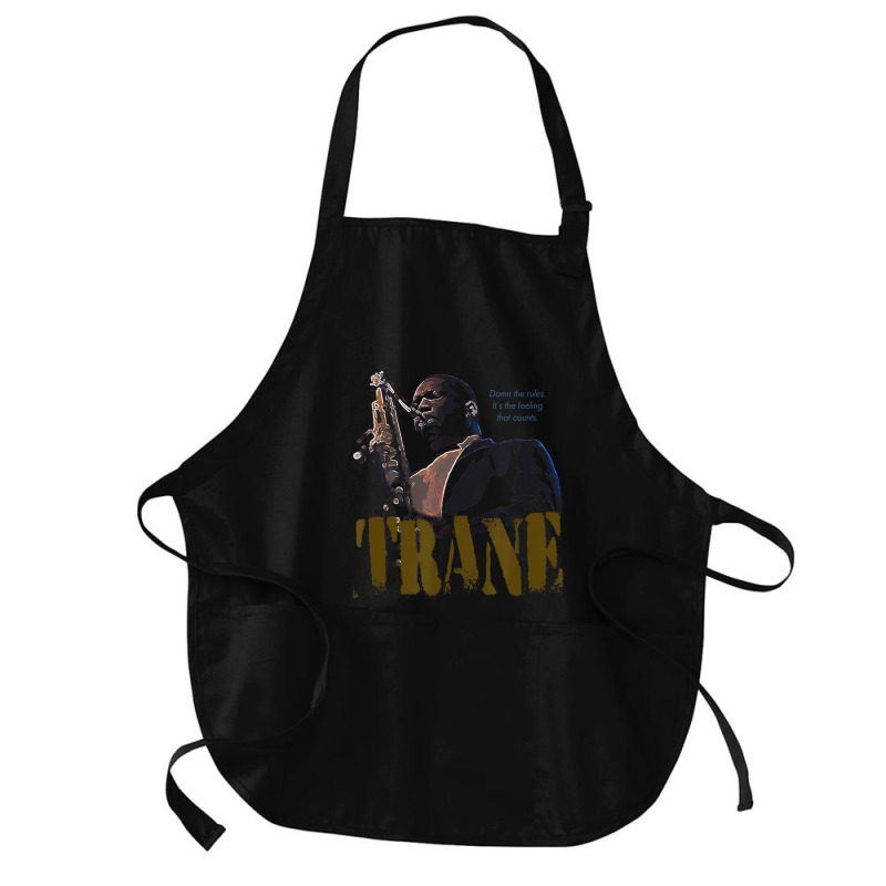 Coltrane Wisdom Jazz Saxophone Musician Medium-length Apron | Artistshot