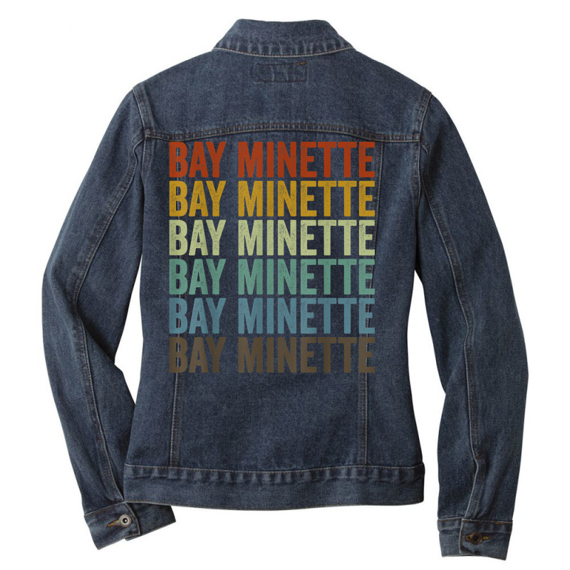 Bay Minette City Retro T Shirt Ladies Denim Jacket by cm-arts | Artistshot