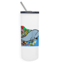 Blue Whale, Marine Sea Animal, Ocean Life, Surf, Art Work Raglan Baseb Skinny Tumbler | Artistshot