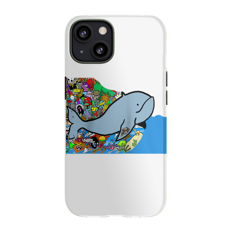 Blue Whale, Marine Sea Animal, Ocean Life, Surf, Art Work Raglan Baseb Iphone 13 Case | Artistshot