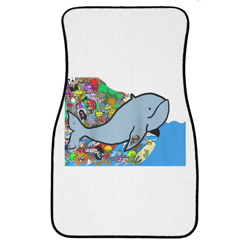 Blue Whale, Marine Sea Animal, Ocean Life, Surf, Art Work Raglan Baseb Front Car Mat | Artistshot