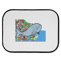 Blue Whale, Marine Sea Animal, Ocean Life, Surf, Art Work Raglan Baseb Rear Car Mat | Artistshot