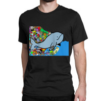 Blue Whale, Marine Sea Animal, Ocean Life, Surf, Art Work Raglan Baseb Classic T-shirt | Artistshot