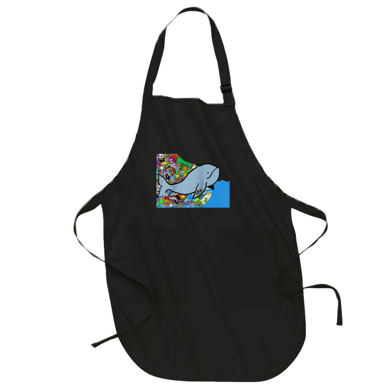 Blue Whale, Marine Sea Animal, Ocean Life, Surf, Art Work Raglan Baseb Full-length Apron | Artistshot