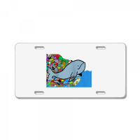 Blue Whale, Marine Sea Animal, Ocean Life, Surf, Art Work Raglan Baseb License Plate | Artistshot