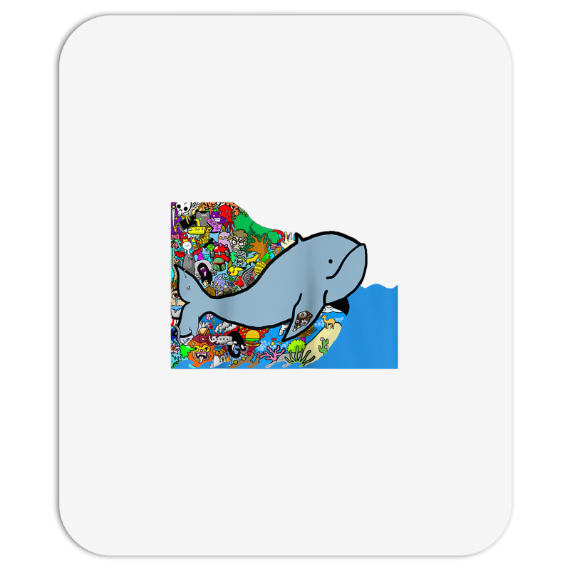 Blue Whale, Marine Sea Animal, Ocean Life, Surf, Art Work Raglan Baseb Mousepad | Artistshot