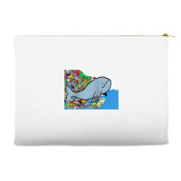 Blue Whale, Marine Sea Animal, Ocean Life, Surf, Art Work Raglan Baseb Accessory Pouches | Artistshot