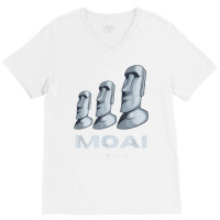 Rapa Nui Moai Easter Islands Statue Heads Mystery T Shirt V-neck Tee | Artistshot