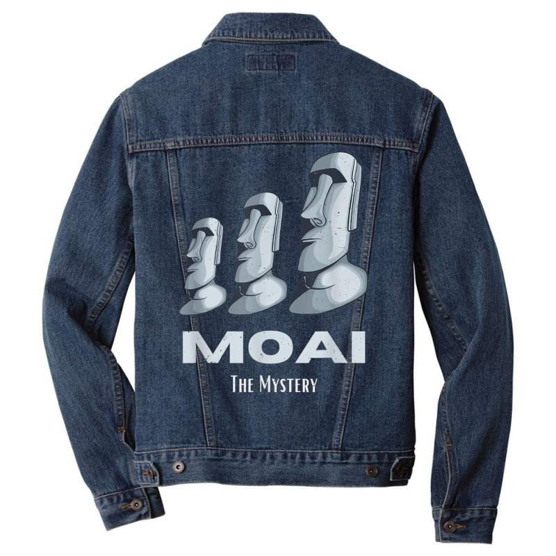 Rapa Nui Moai Easter Islands Statue Heads Mystery T Shirt Men Denim Jacket | Artistshot