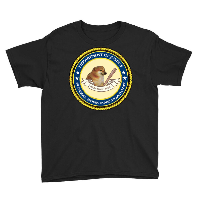 Federal Bonk Investigations   Cheems Doge Meme Pullover Hoodie Youth Tee by cm-arts | Artistshot