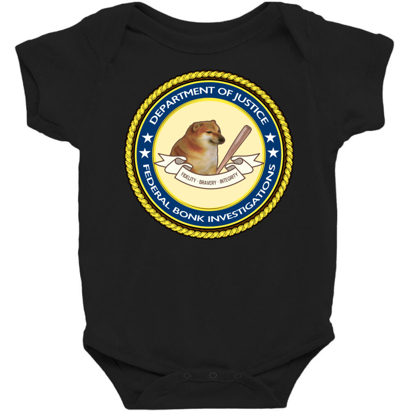 Federal Bonk Investigations   Cheems Doge Meme Pullover Hoodie Baby Bodysuit by cm-arts | Artistshot