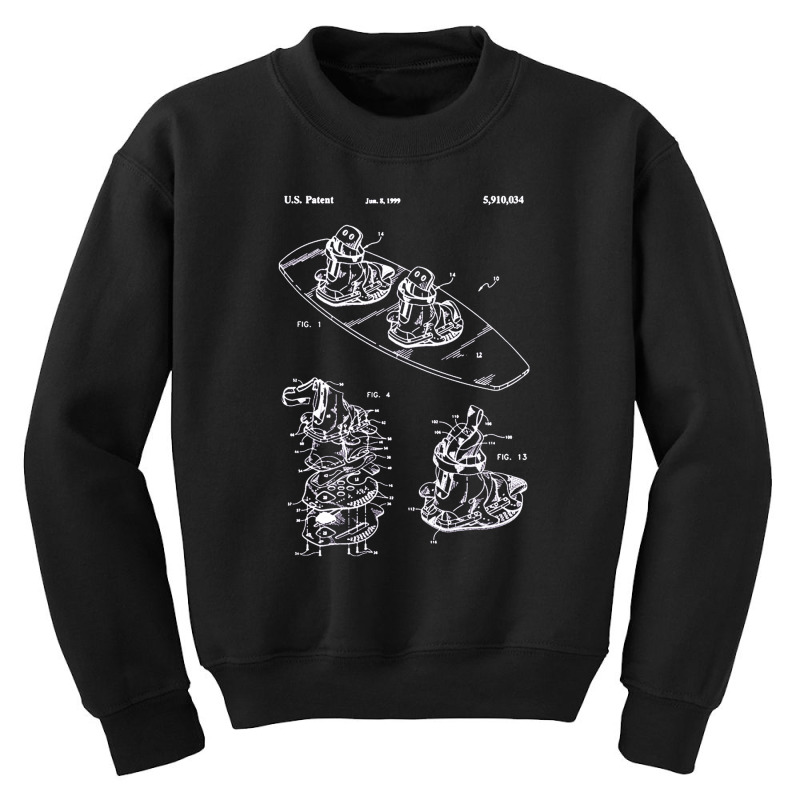 Wakeboard Patents, Wakeboard Patents Vintage, Wakeboard Patents Art, W Youth Sweatshirt | Artistshot