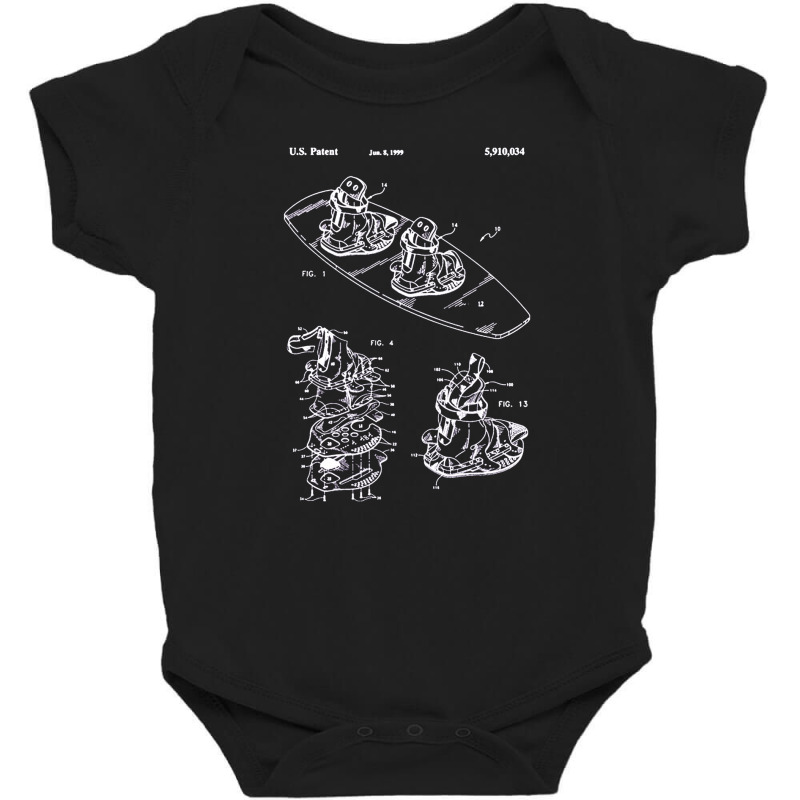 Wakeboard Patents, Wakeboard Patents Vintage, Wakeboard Patents Art, W Baby Bodysuit | Artistshot