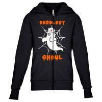 Oncology Ghoul Oncology Nurse Halloween Ghost Boo Costume Youth Zipper Hoodie | Artistshot