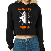 Oncology Ghoul Oncology Nurse Halloween Ghost Boo Costume Cropped Hoodie | Artistshot