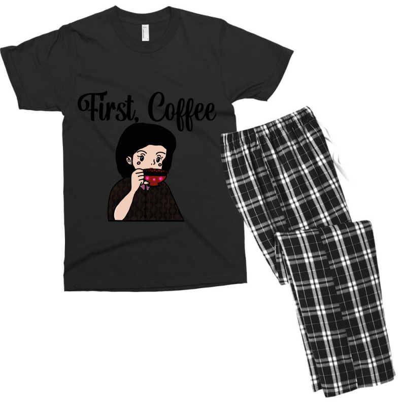 First, Coffee Men's T-shirt Pajama Set by cm-arts | Artistshot