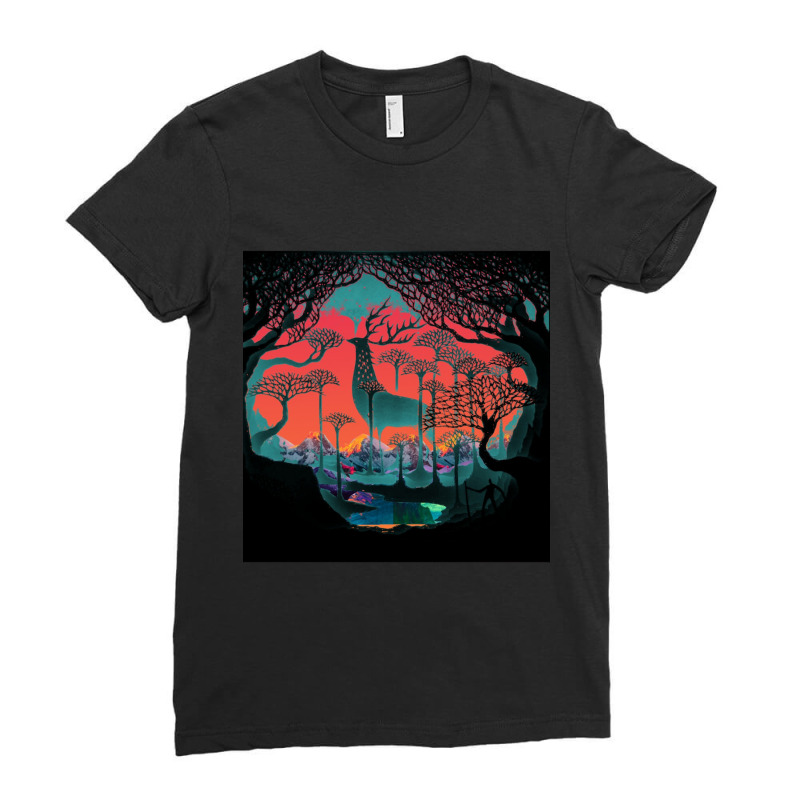 Forest Spirit - Woodland Ladies Fitted T-Shirt by cm-arts | Artistshot