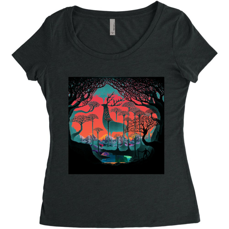 Forest Spirit - Woodland Women's Triblend Scoop T-shirt by cm-arts | Artistshot