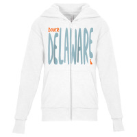 Dover Delaware, De Souvenir Raglan Baseball Tee Youth Zipper Hoodie | Artistshot