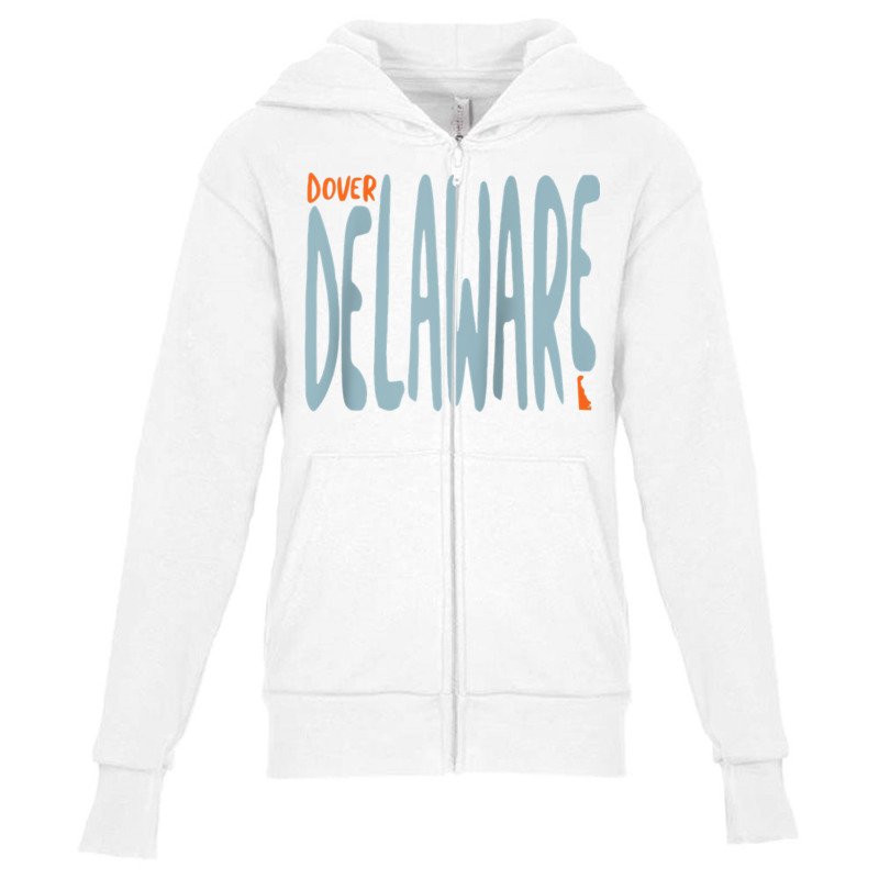 Dover Delaware, De Souvenir Raglan Baseball Tee Youth Zipper Hoodie | Artistshot