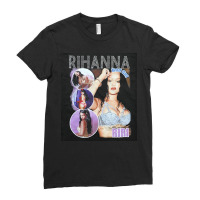 Rihanna Rhinestone Rap Tee, Rap Hip Hop, Rihanna Rhinestone Rap Tee Pa Ladies Fitted T-shirt | Artistshot