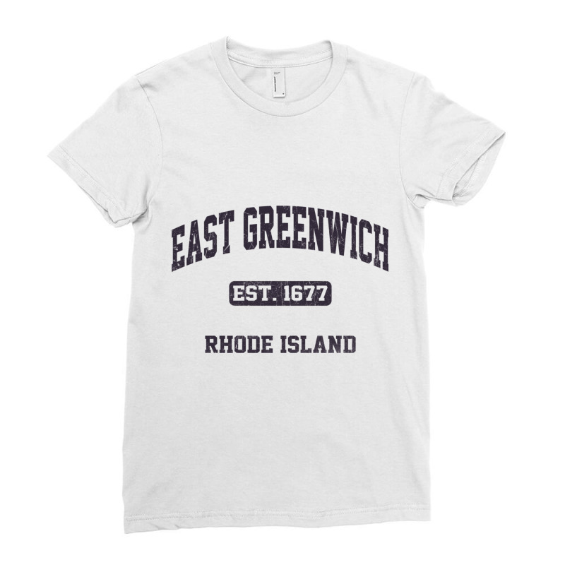 East Greenwich Rhode Island Ri Vintage State Athletic Style Sweatshirt Ladies Fitted T-shirt | Artistshot