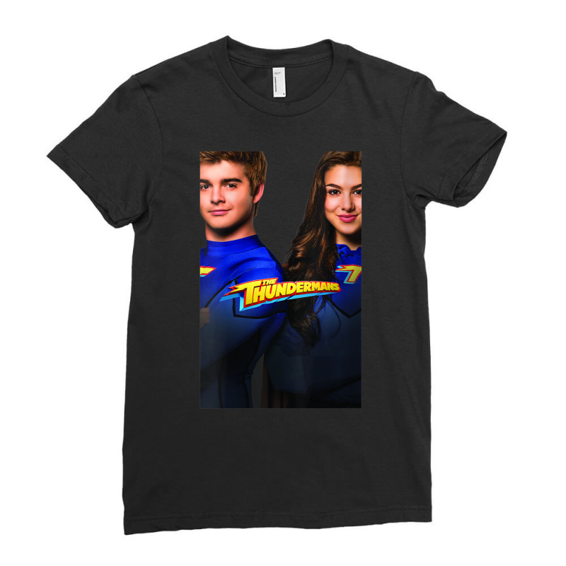 Womens The Thundermans Group Shot Poster V-neck Ladies Fitted T-Shirt by cm-arts | Artistshot