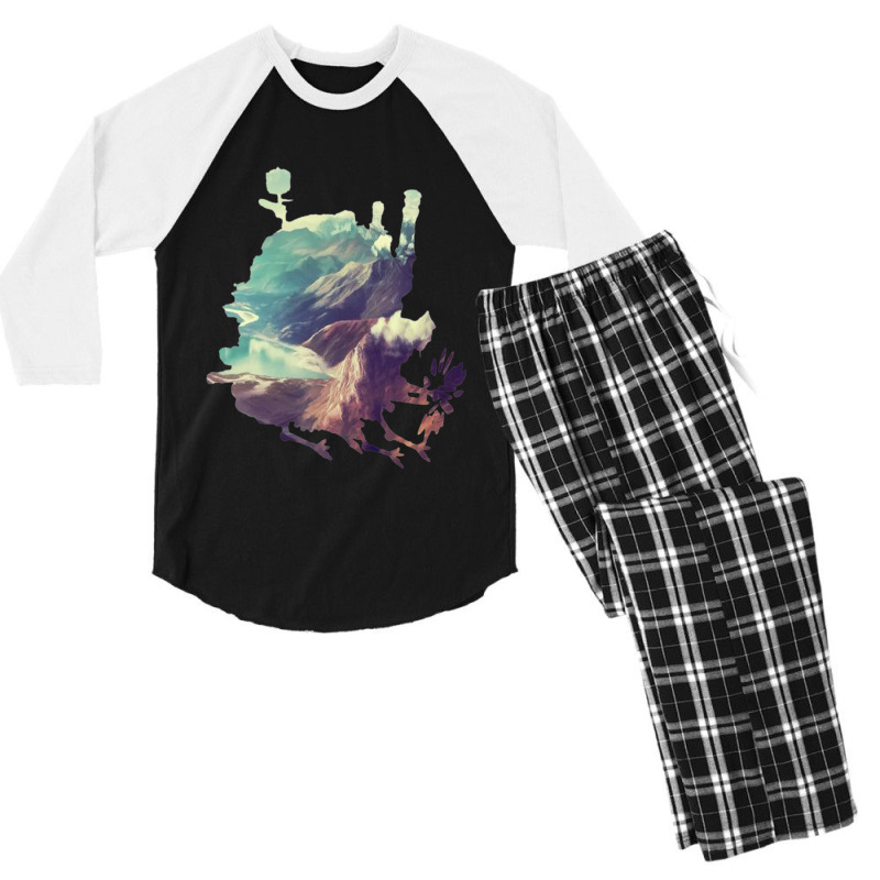 Howl_s Moving Castle Castle Men's 3/4 Sleeve Pajama Set by cm-arts | Artistshot